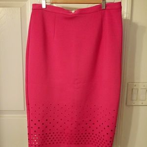 Womans Hot Pink Pencil Skirt